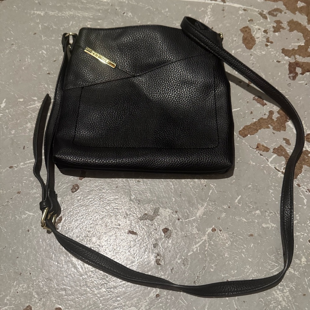 Steve Madden Black Leather Crossbody Bag